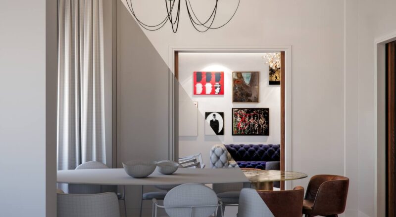 High-end τρισδιάστατος σχεδιασμός διαμερίσματος στην Αθήνα.