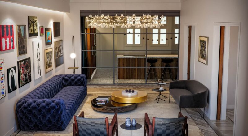 High-end τρισδιάστατος σχεδιασμός διαμερίσματος στην Αθήνα.